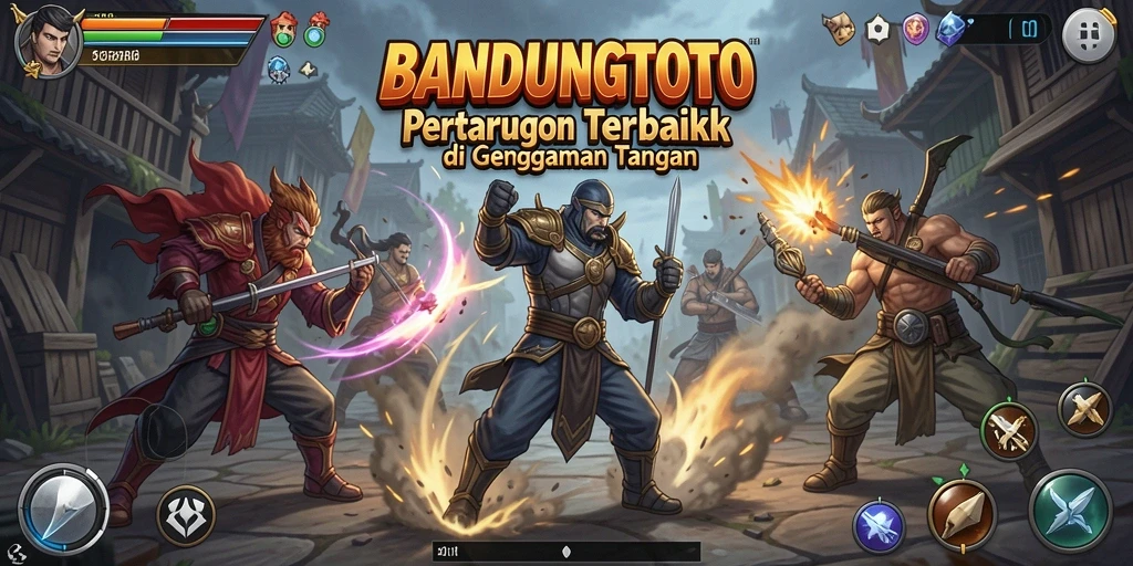 Tampilan pertarungan seru di BANDUNGTOTO dengan karakter yang beraksi.