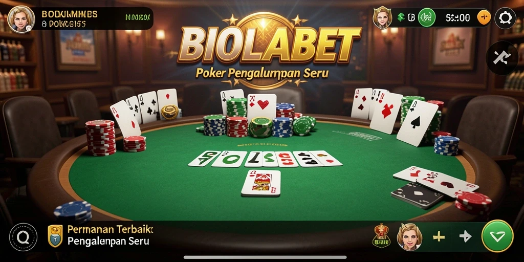 Tampilan screenshot BIOLABET menampilkan aksi seru permainan Poker.