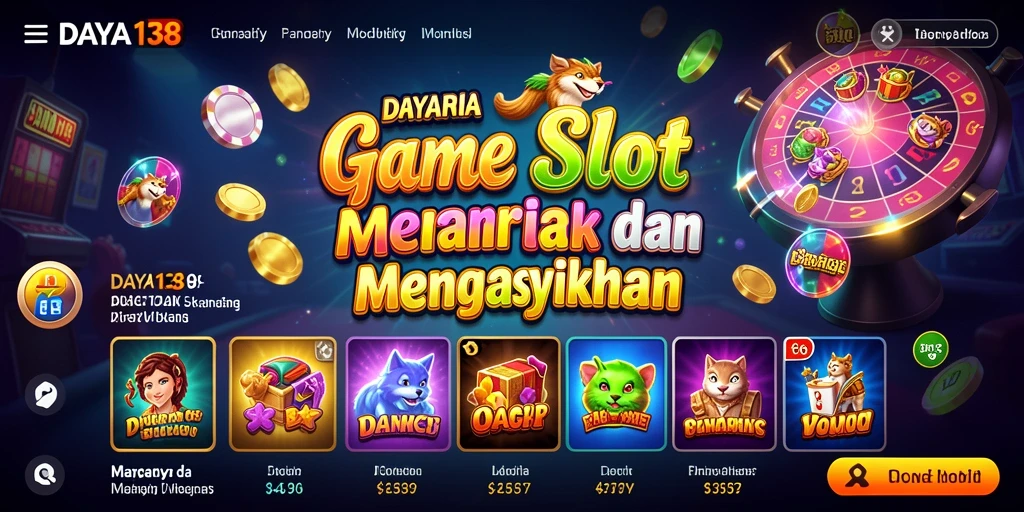 Gameplay slot DAYA138 yang mengasyikkan dengan berbagai tema.