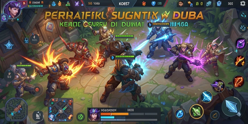 Screenshot KO857 menampilkan aksi seru dalam pertarungan MOBA.