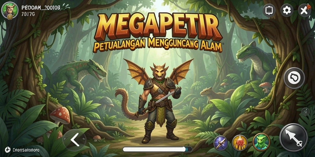 Tampilan gameplay menegangkan di MEGAPETIR dengan grafik indah.